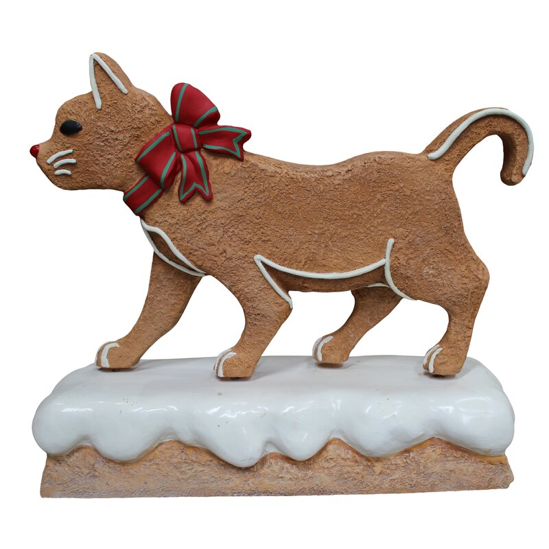 Gingerbread Cat Figurine